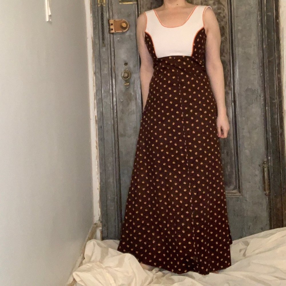 xs small  Vintage 60s  Sears Hawaiian Fashion Hawaiian brown mid century mod flo
